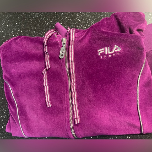 FILA velour zip up - Picture 1 of 2